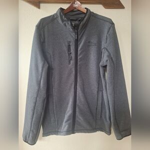 Automaker Jaguar Logo Full Zip Jacket Charcoal Gray Mens Medium